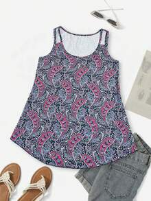 Blusa De Tirantes Doble De Estilo Vacacional Para Primavera/verano Para Mujeres/mamás - Rosa Fucsia - Ver 3