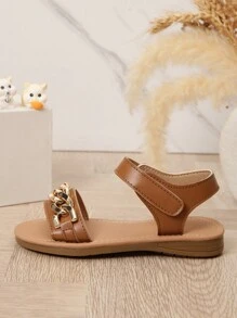 Sandales Plates Pour Enfants Avec Semelle Épaisse Pour Les Élèves Du Primaire, Adaptées Pour L'extérieur, Conçues Pour Les Filles