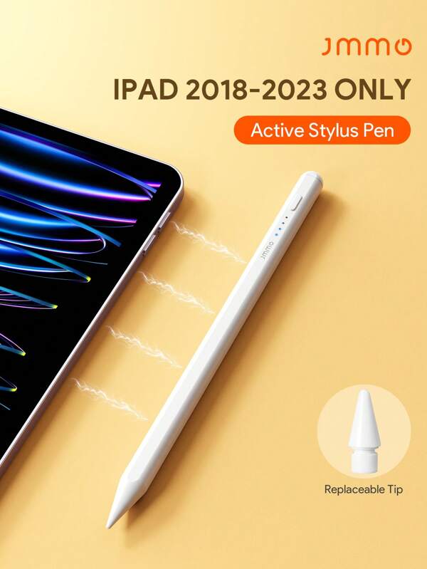 JMMO Caneta Apple/iPad, Caneta Stylus Capacitiva, Desligamento Automático de 90 Minutos, Caneta Stylus de Alta Sensibilidade e Precisão Capacitiva Compatível com iPad, Ponta Universal Anti-Toque Falso Compatível com Tablet Apple 2018 e Versões Posteriores, Acessórios iPhone iPad, Presente do Dia dos Namorados