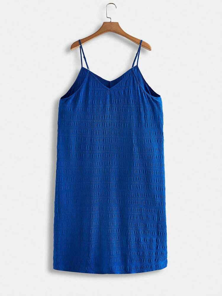 3pcs/Set Plus Size Women's Solid Color Cami Dress