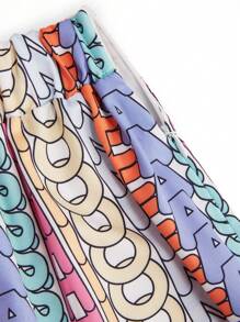 SHEIN LUNE 大尺碼女裝字母印花褲