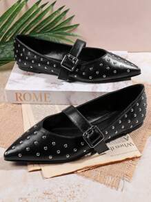 SHUZIA Ladies' Flat Shoes - Black - View 3