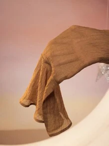 Modelyn Damen Arabisch inspiriertes langes Abendkleid mit Knopfverzierung und weiten Glockenärmeln, Lange Abendkleider - Braun - Übersicht 8