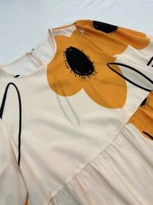 Breezaya Quý cô Vòng cổ In ngẫu nhiên Đầm - Nhiều màu - Xem 3