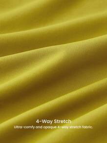 LUVLETTE Plus Lingerie 中腰蕾丝三角裤女士内衣内裤 - 黃色 - 查看 8