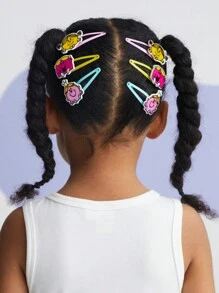 Mr Men Little Miss X SHEIN 6pcs/Set Cute BB Hair Clips For Girls For Daily Life - Multicolor - View 2