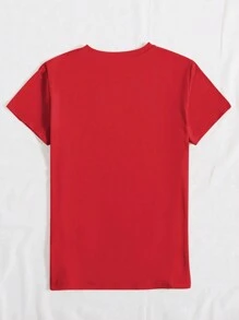INAWLY Camiseta de manga corta con cuello redondo, decorada con estampado de mariposa y pedrería para ropa de Año Nuevo, tops gráficos para mujeres