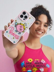 Mr Men Little Miss X SHEIN Princess Pink Border Transparent Phone Case - Clear - View 2