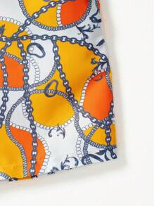 Surfspeed 男士鏈條印花沙灘短褲