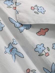 DAZY 可爱兔子印花睡衣套装 白色套装 - 白色 - 查看 9