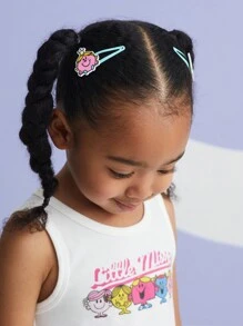 Mr Men Little Miss X SHEIN 6pcs/Set Cute BB Hair Clips For Girls For Daily Life - Multicolor - View 4