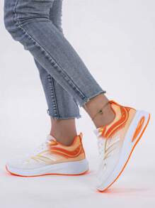 STEPREACH 2025年秋季新款春季女士休闲运动鞋，舒适透气轻便网眼运动鞋，耐用鞋带，镂空设计，亮色