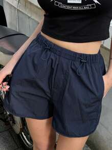 Dazy Designer Ladies' Drawstring Waist Design Stylish Shorts Summer