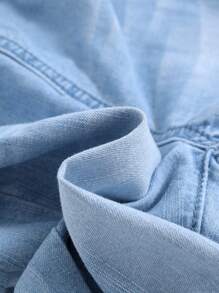 SHEIN Ensemble De 2 Pièces De Jeans En Denim Respirant Doux À La Mode Pour Bébé Garçon Lavés En Bleu Clair Et Foncé Pour Le Printemps Et L'été