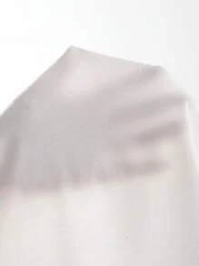 Breezaya Camiseta Corta De Hombro Descubierto Y Detalles De Volantes Para Mujer De Color Sólido - Blanco - Ver 7