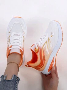 STEPREACH 2025年秋季新款春季女士休闲运动鞋，舒适透气轻便网眼运动鞋，耐用鞋带，镂空设计，亮色