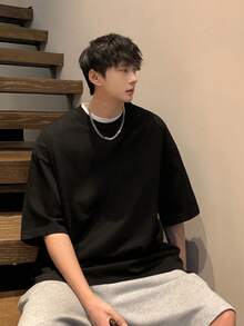 Thiếu niên Con trai Viết tháu In Phong cách đường phố Giải trí Ngắn tay Áo thun - màu đen - Xem 2