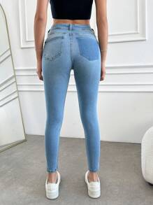 Slim Fit Skinny Jeans - Light Wash - View 2