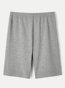 SHEIN LUNE 女性實色肋紋短褲襪 - 彩色 - 查看 9