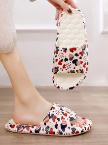 Ladies' Plastic Slippers, Summer Indoor Open Toe Home Shoes With Thick Eva Sole - Multicolor - View 5