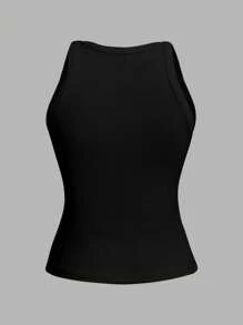 SHEIN EZwear 3 件套休闲简约细肩带女式背心，夏季 - 彩色 - 查看 9