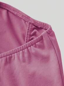 SHEIN Unity Women's Solid Colored Strapless Top With Ruched Detail On Both Sides Of Waist - Pink - View 6