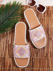 SHUZIA 女式楔形跟厚底涼鞋 - 白色 - 查看 5