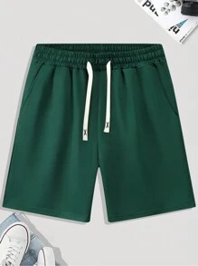 3件套男士夏季新款纯色休闲抽绳腰短裤 - 彩色 - 查看 4