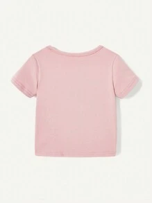 Cozy Pixies 3pcs Baby Girl Cartoon Animal Pattern Round Neck Straight Shoulder Tops Set - White - View 3