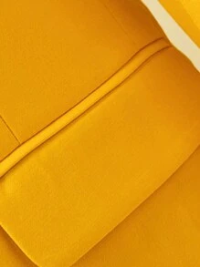 CLOUDSTYLE Nam Ve áo có khía Ngực đơn Áo vest áo - Màu vàng - Xem 3