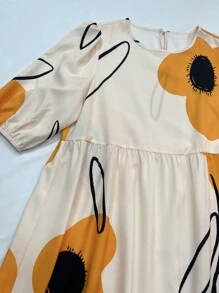 Breezaya Quý cô Vòng cổ In ngẫu nhiên Đầm - Nhiều màu - Xem 5