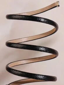 Hauture Ladies' Fashionable Flat Sandals With Straps - Black - View 4