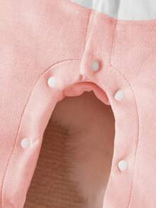 SHEIN Perso Play Baby Girl Rabbit Shaped Hooded Jumpsuit Pajamas - Multicolor - View 4