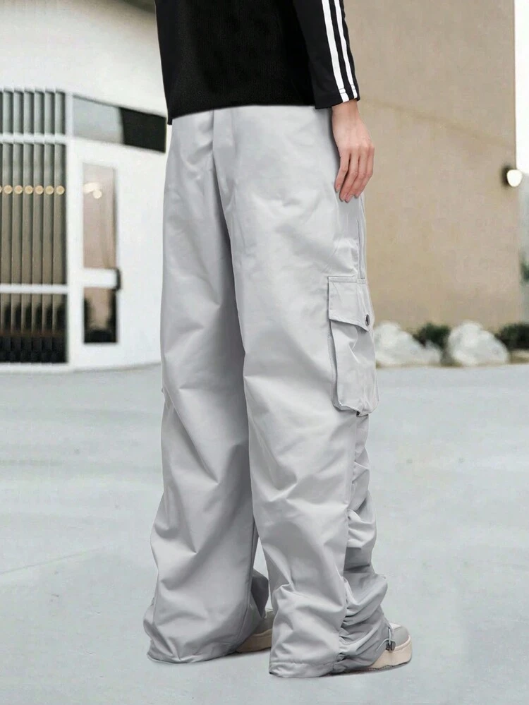 Men'S Side Cargo Pocket Wide Leg Pants