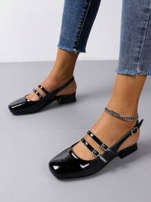 Fashionable Women's Flat Shoes, Spring Low Heel Mary Jane Shoes, Summer Chunky Heel Sandals, Wedge Peep Toe Pumps