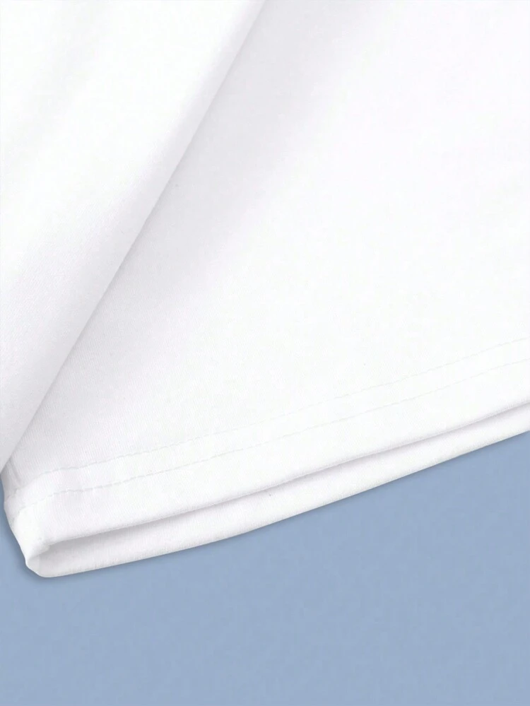 Men's Plus Size Slogan Printed Short Sleeve T-Shirt And Jogger Pants Set