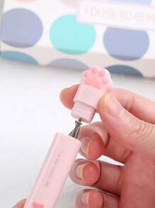 ROMWE Kawaii Cat Paw Shaped Portable And Lovely Scissors - White - View 3