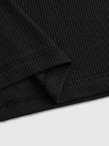 Atosha Fairycore Mushroom Print Ribbed Tank Top With TRUST YOUR INTUITION IT DOES NOT LIE Print, For School - Black - View 3