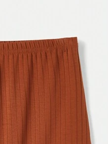 SHEIN LUNE 女性實色肋紋短褲襪 - 彩色 - 查看 11