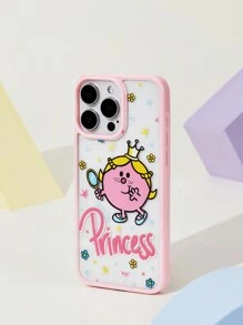 Mr Men Little Miss X SHEIN Princess Pink Border Transparent Phone Case - Clear - View 4