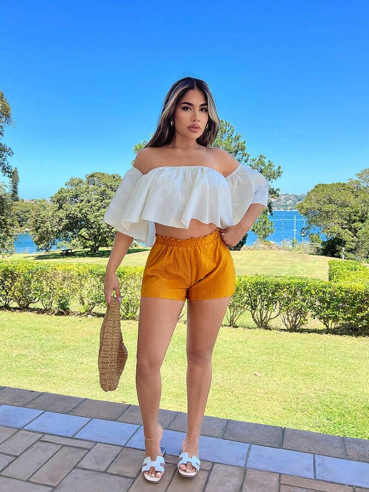 Beach Vacation Sexy Loose Texture Shorts