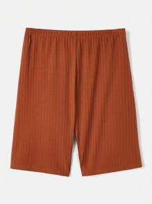 SHEIN LUNE 女性實色肋紋短褲襪 - 彩色 - 查看 13