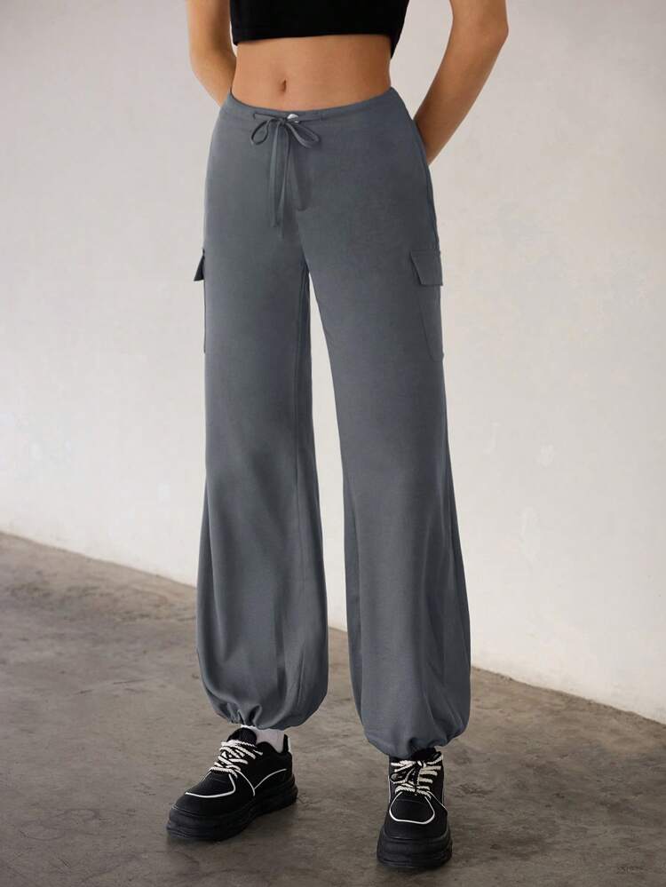 Grey Weave Women's Utility Pocket Cargo Pants