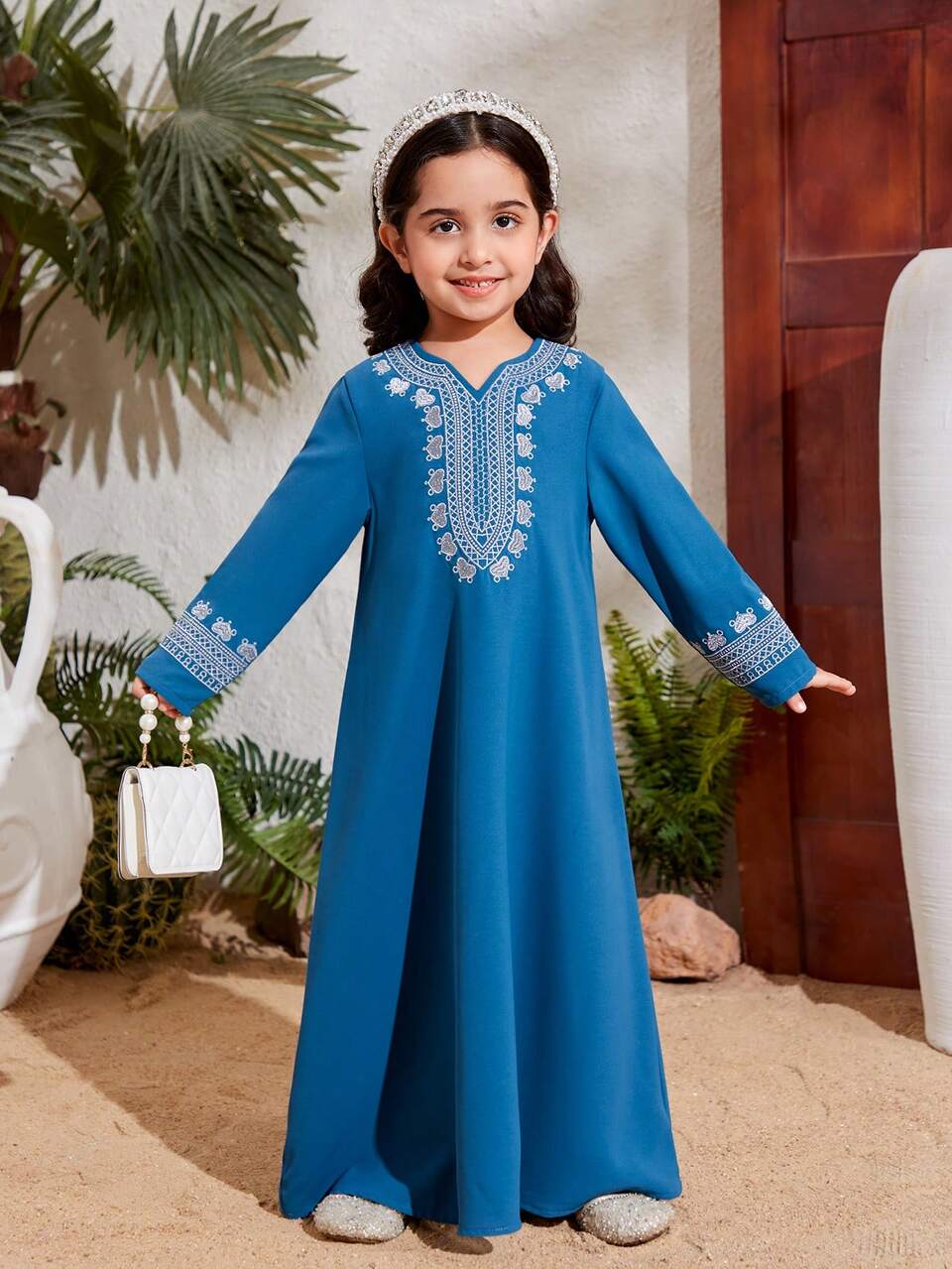 Young Girl Patchwork Lace Straight Dress