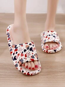 Ladies' Plastic Slippers, Summer Indoor Open Toe Home Shoes With Thick Eva Sole - Multicolor - View 2