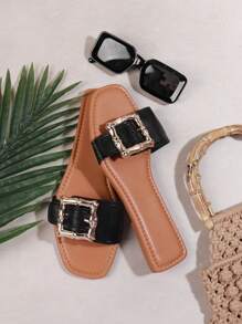 SHUZIA 時尚平底女拖鞋,適合日常穿著