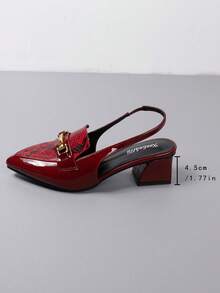 Của phụ nữ Đỏ  Dày Gót chân Giày đế bệt - Màu Đỏ Sâu - Xem 3