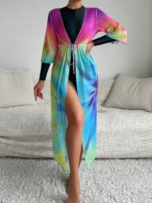 Swim Mulvari Traje De Baño De Una Pieza Negro Para Mujer Y Cubierta Con Diseño Teñido De Malla, Para Verano, Playa, Vacaciones, Viajes, Festivales, Piscinas Y Surf