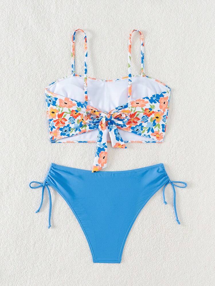 Women's Floral Printed Cami Bikini Set Summer