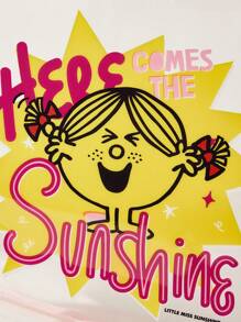 Mr Men Little Miss X SHEIN Bolsa De Praia Transparente Rosa Com Cartoon, Para O Dia Da Mulher